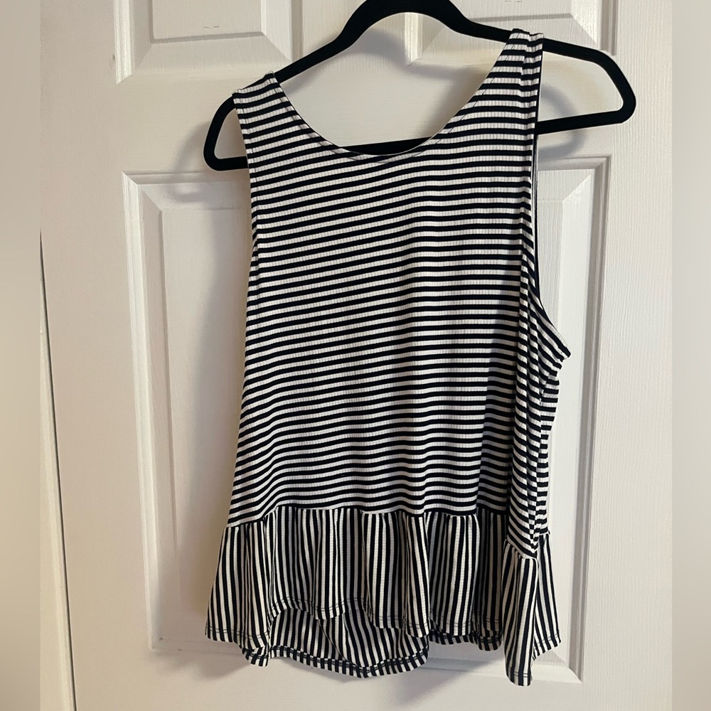 NWT Anthropologie Striped Tank Top - Size XL